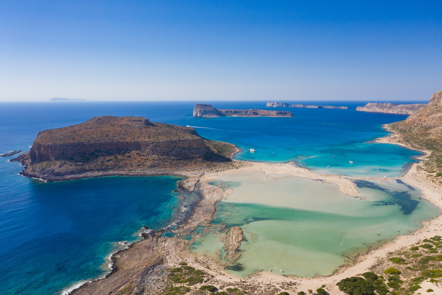 Balos lagoon — shallow turquoise water over pale sand