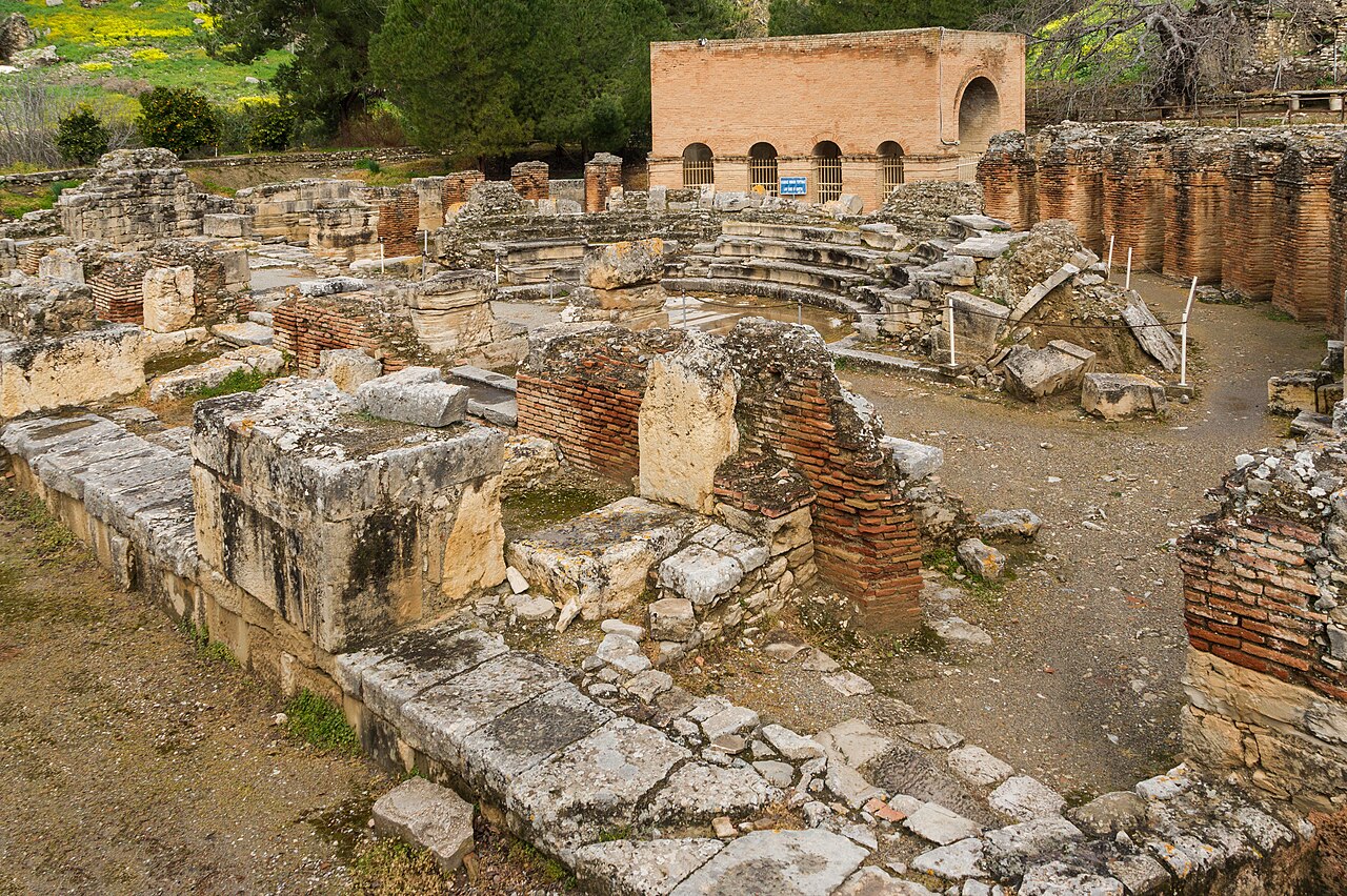 Roman Odeion at the archaeological site of Gortyna in Crete