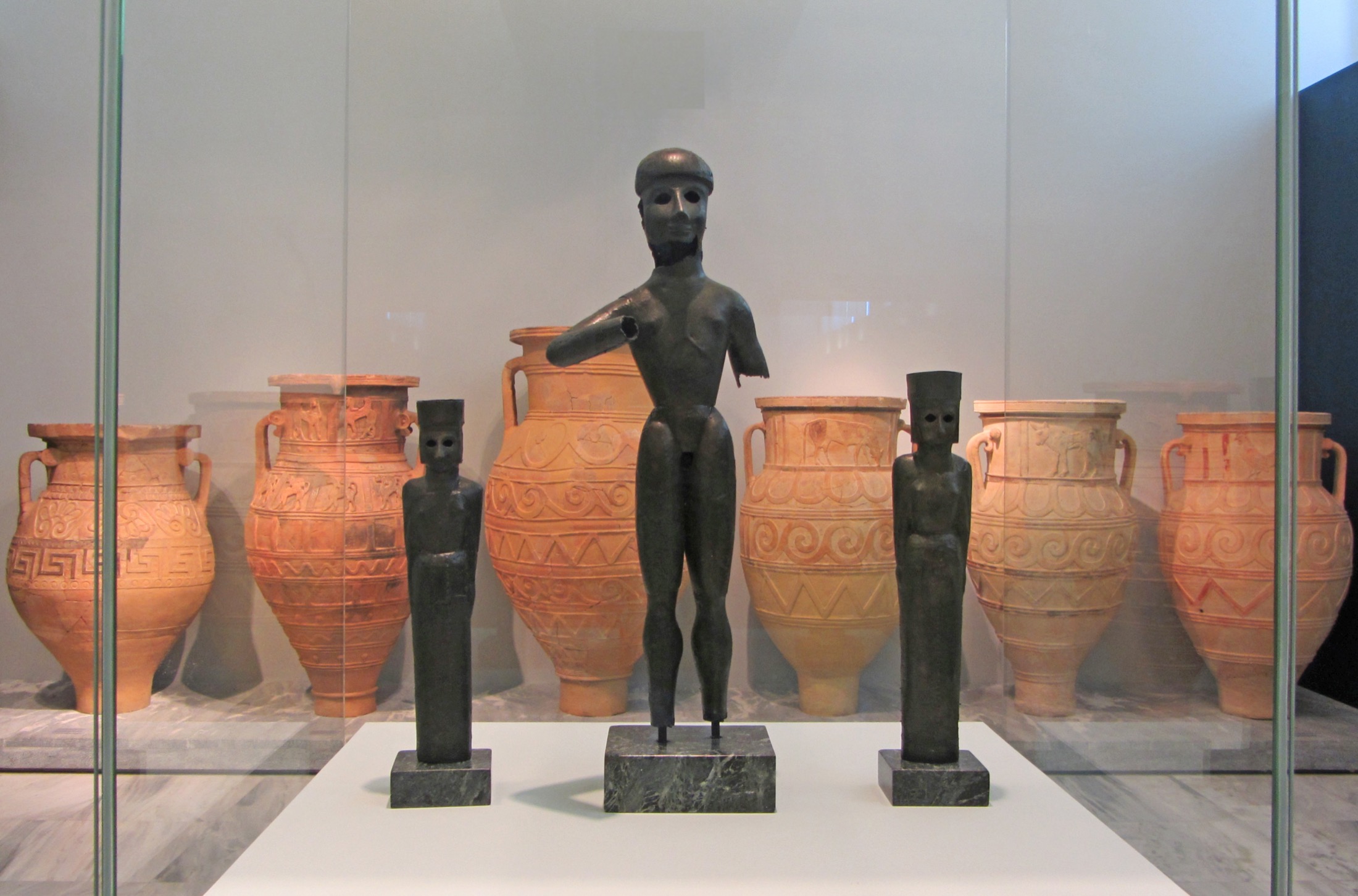 Interior exhibition room at the Heraklion Archaeological Museum