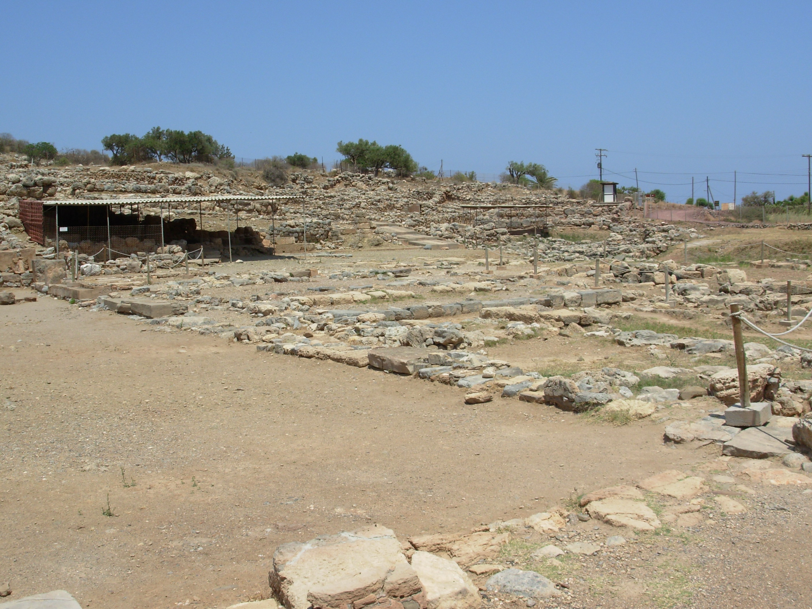 Kato Zakros palace ruins with low stone walls