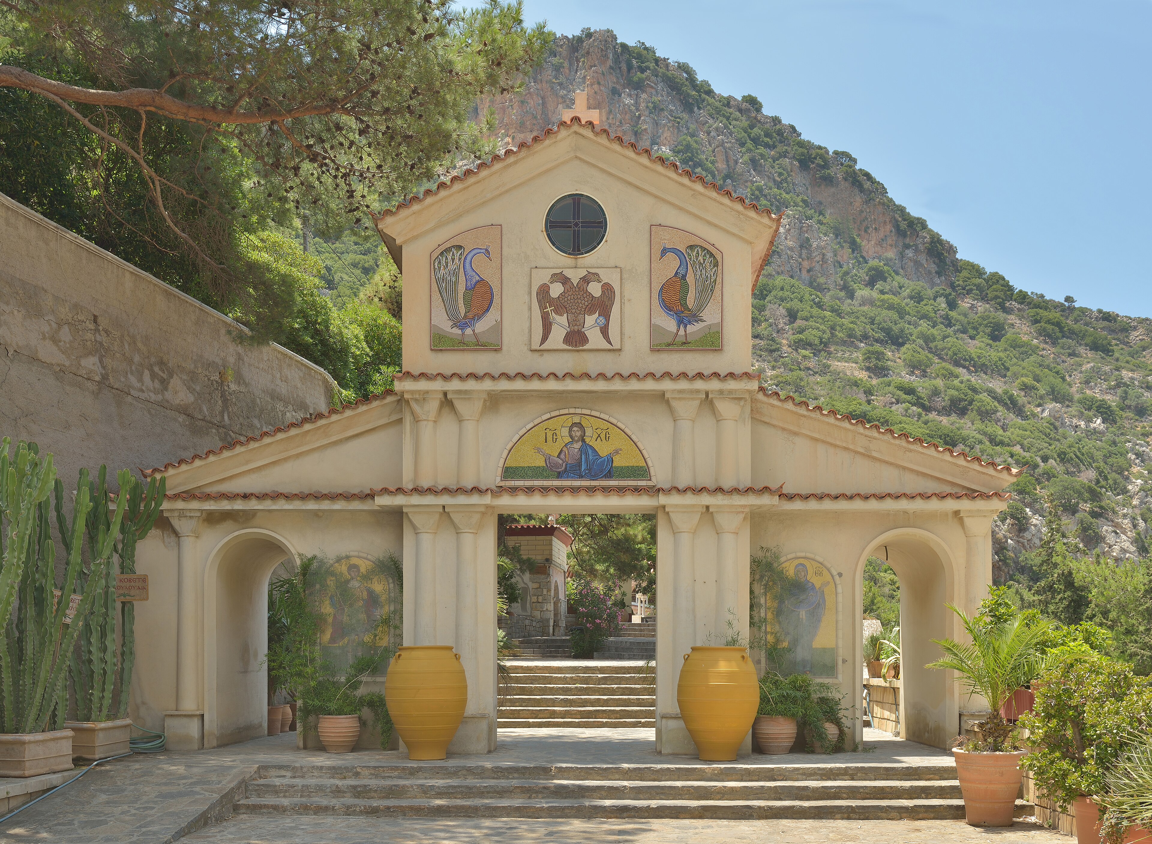 Agios Georgios Selinari Monastery in its gorge setting